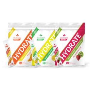 Hydrate scoops and sticks mockup - all flavors